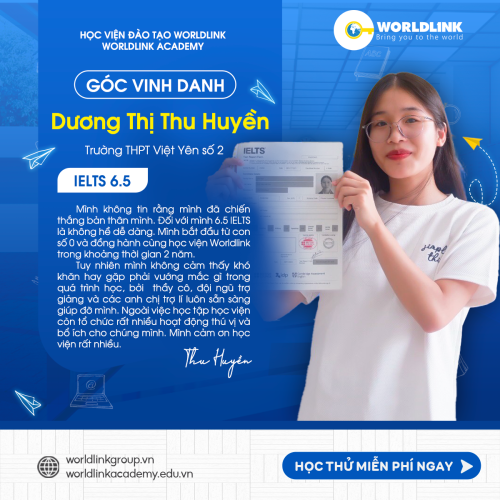 Học viên Dương Thị Thu Huyền - IELTS 6.5 Overall